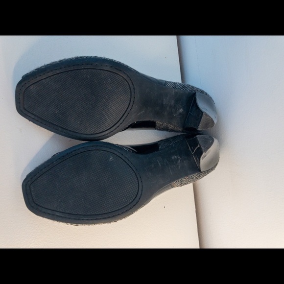 FRANCO SARTO Black Peep Toe Heels - Picture 5 of 5